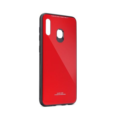 Obal / kryt na Samsung Galaxy A30 červený - GLASS Case