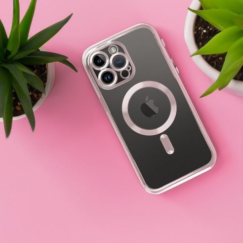 Obal / kryt na Apple iPhone 15 Pro Max ružové - Electro Mag Cover