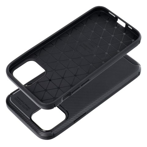 Obal / kryt na Apple iPhone 12 / 12 PRO černý - CARBON PRO Case