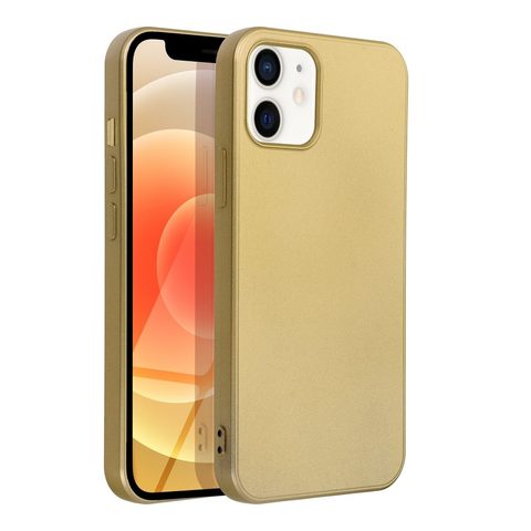 Obal / kryt na Apple iPhone 12 / 12 Pro zlatý - Metallic case