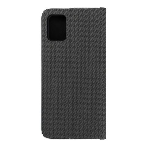 Puzdro / obal pre Samsung Galaxy A51 čierny - kniha Luna Carbon