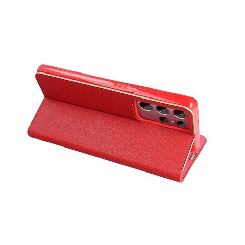 Pouzdro / kryt na Xiaomi Redmi 10 červené - knížkové Forcell LUNA