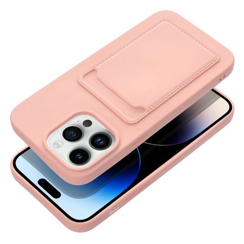 Forcell CARD tok IPHONE 14 PRO MAX ( 6.7 ) rózsaszínű