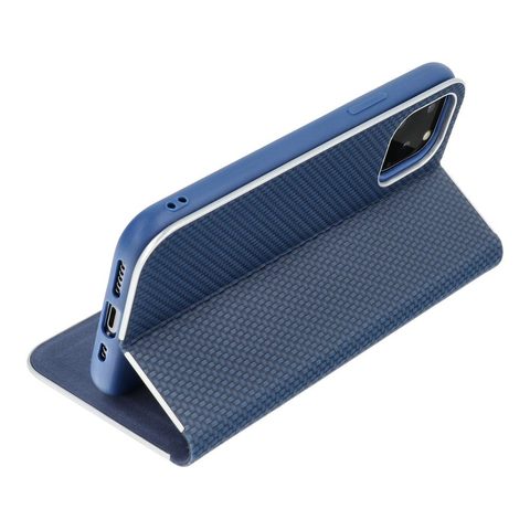 Puzdro / obal pre Samsung Galaxy S21 FE modré - Forcell Luna Book Carbon