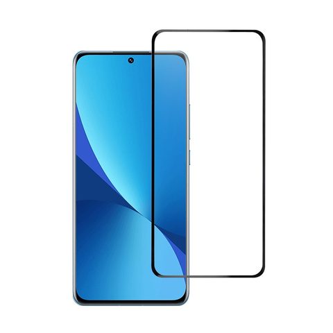 Edzett / védő üveg Xiaomi 12/12X fekete 5D - Blue Star