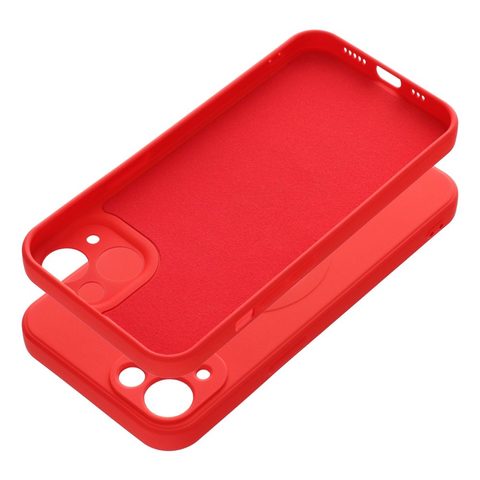Obal / kryt na Apple iPhone 13 červený Silicone Mag Cover