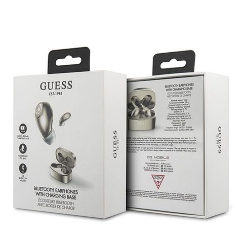 Bluetooth stereo bezdrátová sluchátka GUESS, zlatá