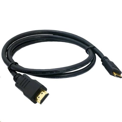 Kábel HDMI so zlatými konektormi 1 m - čierny