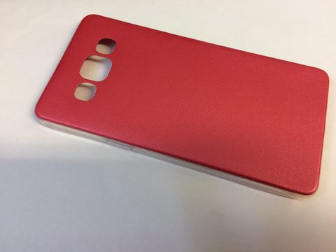 Obal / kryt na Samsung Galaxy A5 červený - TPU Leather Case