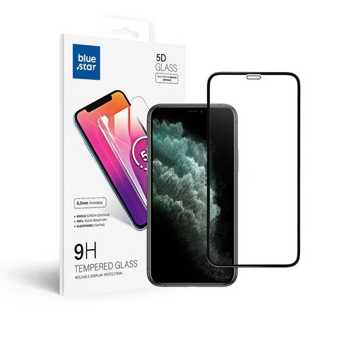 Tvrdené / ochranné sklo Apple iPhone X / XS / 11 PRO čierne - BlueStar 5D