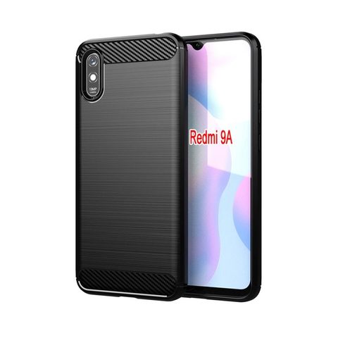 Fedél / borító Xiaomi Redmi 9A fekete - Forcell CARBON