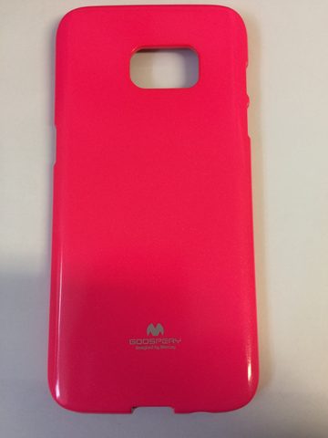Obal / kryt na Samsung Galaxy S7 Edge fosforově růžový - JELLY