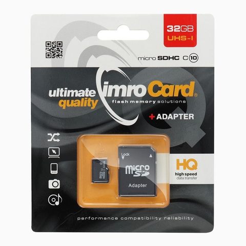 Micro SDHC karta 32 GB s adaptérem class 10