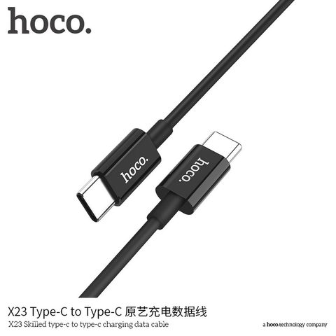 Datový / nabíjecí kabel USB-C / USB-C X23 černý HOCO Skilled Power Delivery