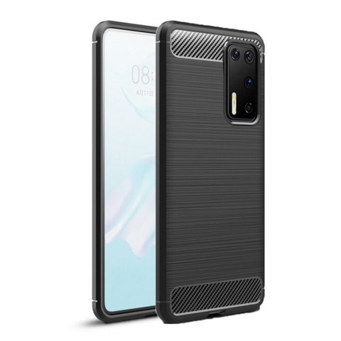 Csomagolás / borító Huawei P40 Pro fekete - Forcell Carbon tok