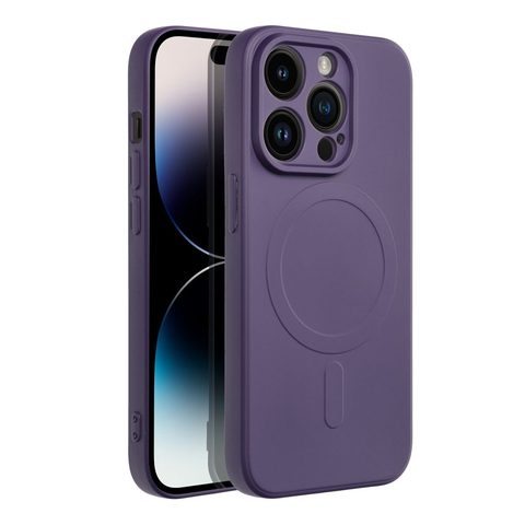 Obal / kryt na Apple iPhone 14 PRO fialové - Silikónové puzdro Mag Cover