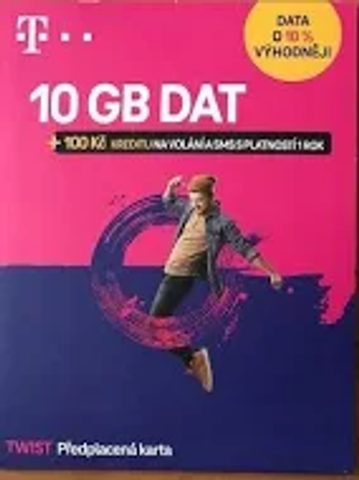 Twist karta SIM 10GB 100Kč