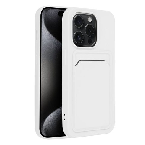 Obal / kryt na Apple iPhone 15 PRO biele - CARD Case
