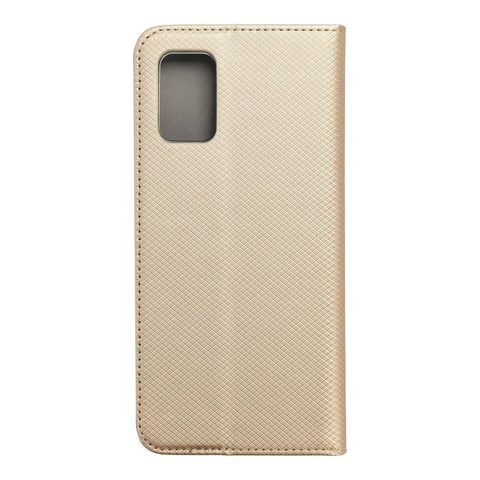 Pouzdro / Obal na Samsung Galaxy A03s zlaté - knížkové Smart