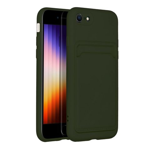 Obal / kryt na iPhone 7 / iPhone 8 / SE 2020 / SE 2022 zelený - Forcell Card Case