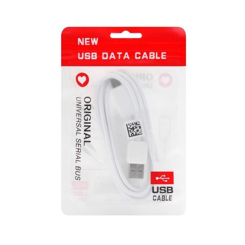 Dátový kábel USB-C 3.1 / USB 3.0 biely (BOX)
