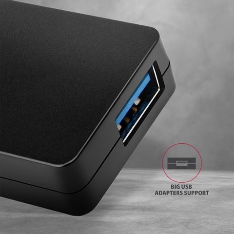 Redukcia/hub AXAGON HUE-G1C, 4x USB 3.2 Gen 1 SLIM hub, kábel Type-C 14 cm pevný