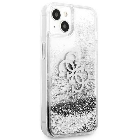 Obal / kryt na Apple iPhone 13 MINI, stříbrný - GUESS