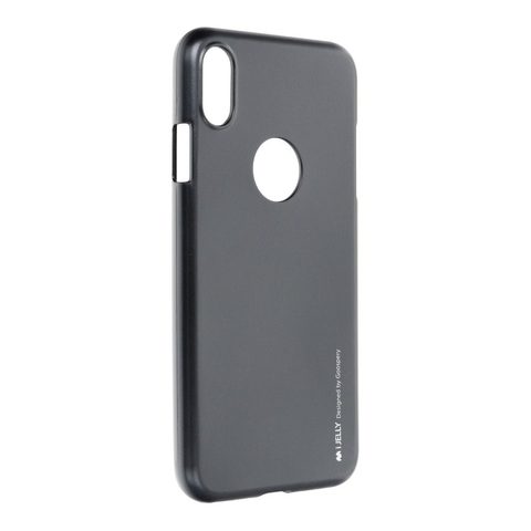 tok / borító Apple iPhone XS Max készülékhez (logó lyuk) fekete - iJelly Case Mercury