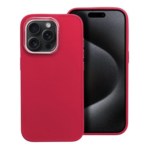 Obal / kryt na Apple iPhone 15 Pro červený - FRAME