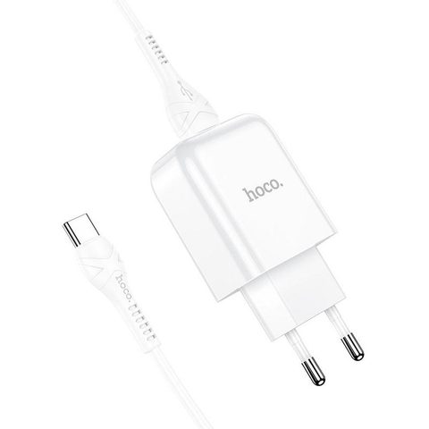 Nabíječka USB + kabel Type C 2A bílá - HOCO