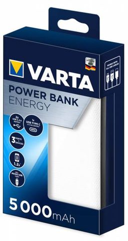 Powerbanka Energy 5000 mAh bílá - Varta