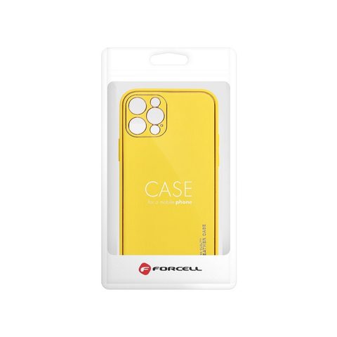tok / borítás Apple iPhone 12 Pro Max készülékhez sárga - Forcell LEATHER
