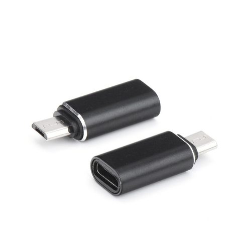 Adaptér typu C - Micro USB čierny