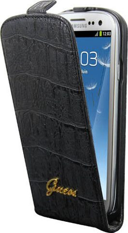 Pouzdro / obal na Samsung Galaxy S3 černé - flip Guess