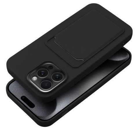 Obal / kryt na Apple iPhone 15 PRO MAX čierne - CARD Case