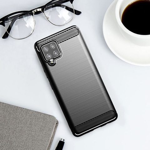 Obal / kryt na Samsung Galaxy A42 5G černý - Forcell CARBON Case