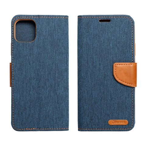 Pouzdro / obal na Samsung Galaxy A42 5G modré - knížkové Canvas Book case
