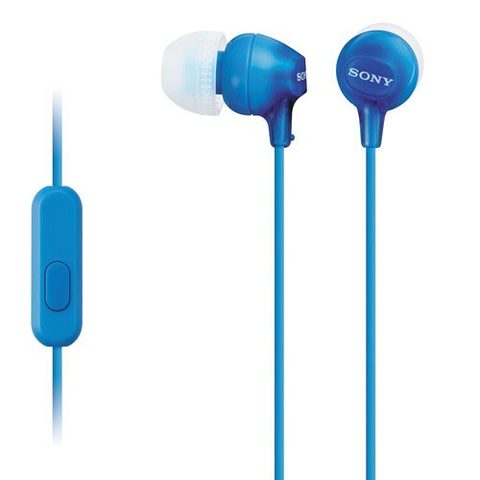 Sluchátka s mikrofonem Sony MDR-EX15APLI modré