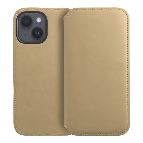 Puzdro / obal na Apple iPhone 15 Pro Max zlaté - kniha Dual Pocket