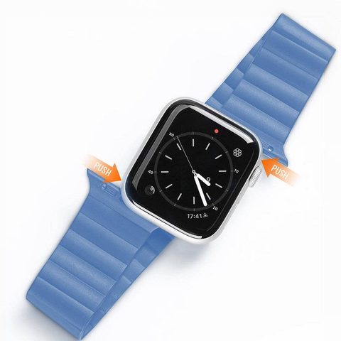 Řemínek magnetický, silikonový Apple Watch 42/44/45mm modrý - DUX DUCIS