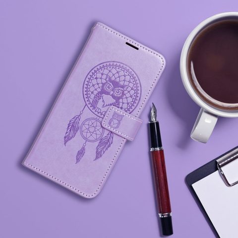 Puzdro / obal na Samsung Galaxy A05s lapač snov fialový - kniha MEZZO