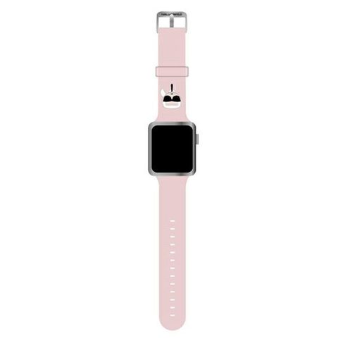 Silikonový řemínek pro Apple Watch Karl Lagerfeld  42/44mm růžový