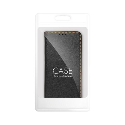 Puzdro / obal na Apple iPhone 15 Pro čierne - kniha Kožené puzdro SMART PRO