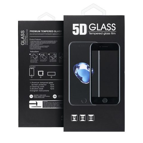 Tvrdené / ochranné sklo Apple iPhone 12 Mini čierne - 5D plné lepenie