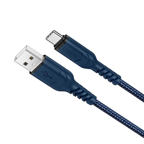 Kabel USB-C 1m,  modrá - HOCO