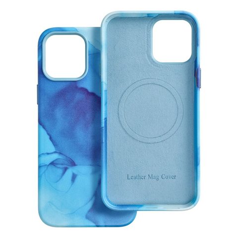 Obal / kryt na Apple iPhone 12 Pro Max modré - Leather Mag