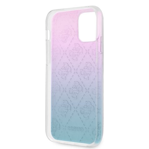 Obal / kryt na Apple iPhone 12 Pro Max Guess transparent modro-růžový