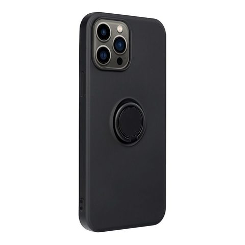 tok / borító Apple iPhone 13 Pro Max fekete - Forcell SILICONE RING
