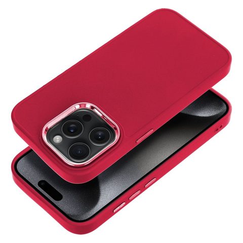 Obal / kryt na Apple iPhone 15 Pro červený - FRAME