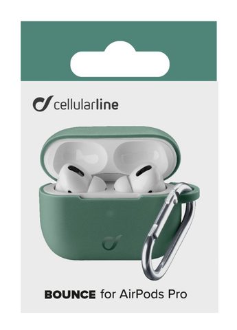 Védőburkolat karabinerrel Apple AirPods Pro készülékhez zöld - Cellularline Bounce